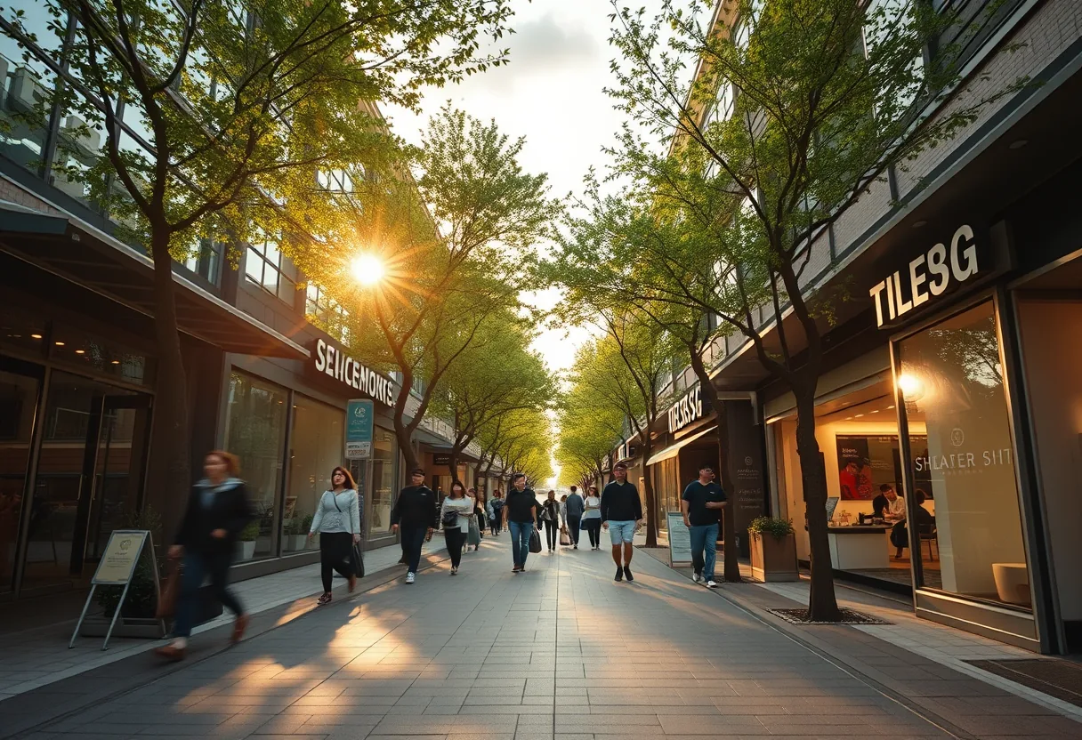 Garosu-gil, Seoul — Golden hour